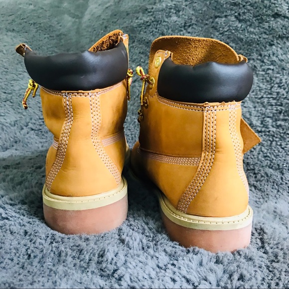 Timberland Boys 12909 Brown Leather Round Toe Lace Up Ankle Boots Size 5 M - Picture 9 of 13